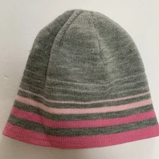 Gerry Weber Kids' Pink and Gray Striped Hat. Pre-owned. Great condition.