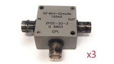 Lot of 3 Mini-Circuits 0.2-250 MHZ BNC Directional Coupler ZFDC-20-3 50Ohm