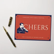 Funny Cheers! COUPON Greeting card