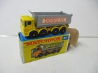 Matchbox Lesney Regular Wheels #51 8 Wheel Dump Truck- yellow, "DOUGLAS", boxed