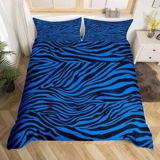 Zebra Bedding Duvet Cover Set Twin Size Leopard Bedding Set for Kids Boys Gir...