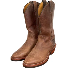 Chippewa Boots Mens 7EE Brown Cowboy Leather Oil Reist Vibram Sole Handmade USA