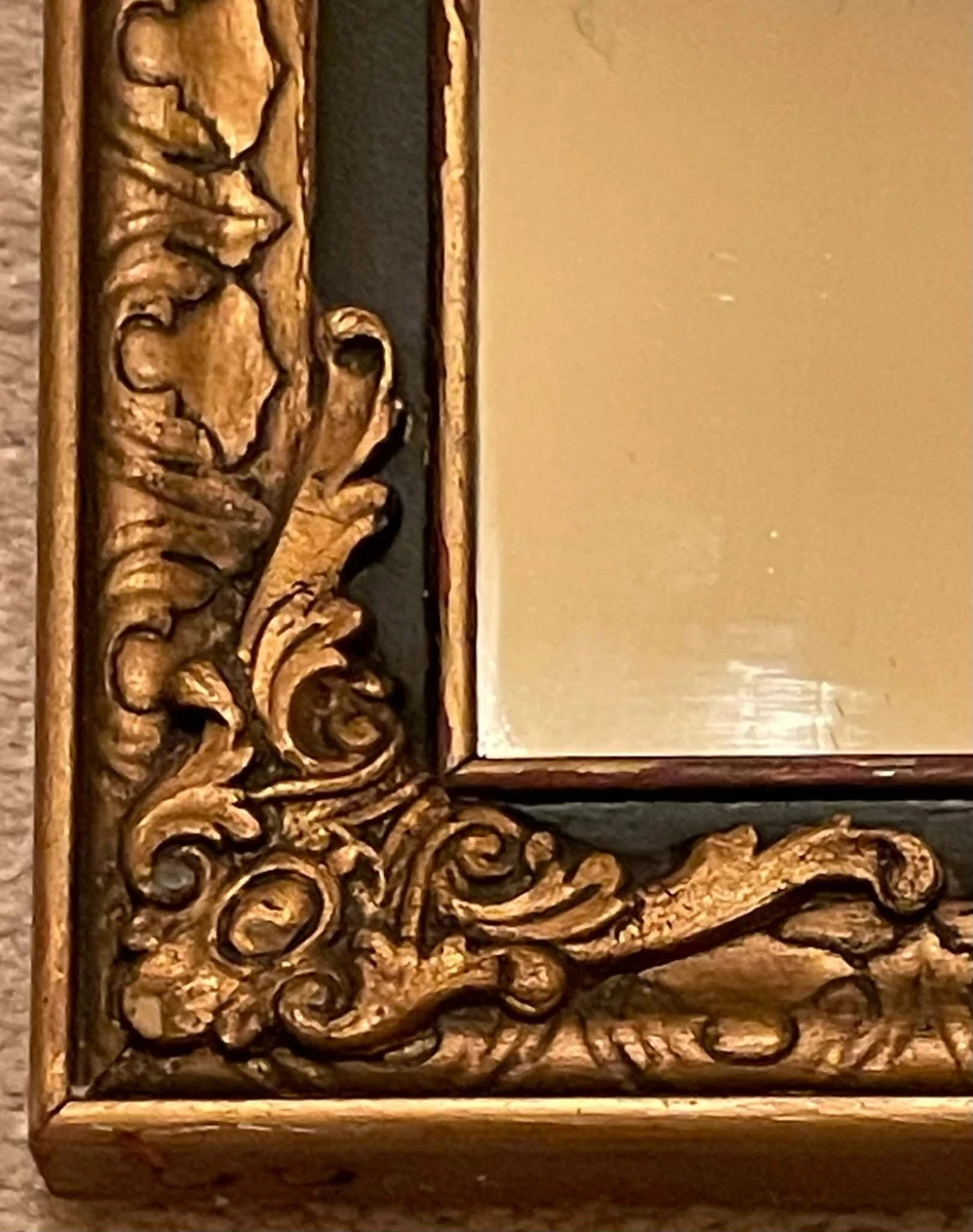 Vintage French Provincial Hand Carved Gold Gilt Etched Mirror