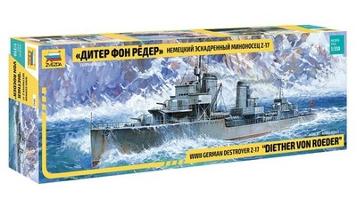 ZVEZDA 9043 1/350 German Destroyer Z-17 ''Diether von Roeder'' Warship Model Kit