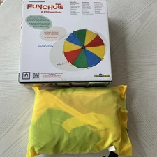 6-Foot Funchute Parachute Kids' Group Activities Indoor/Outdoor Multi-Color