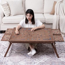 1500 Piece Wooden Jigsaw Puzzle Board with 4 Drawers, Folding Puzzle Table......