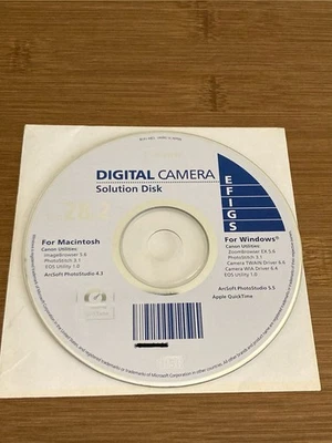 Canon Digital Camera Solution Disk Ver. 28.2 Mac & Windows Original CD-ROM - Image 1 of 4
