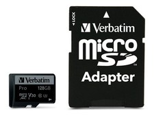 Verbatim Pro 128GB MicroSDXC Class 10 UHS-I 90MB/s 45MB/s U3 128GB 47044