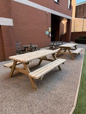 Wooden Picnic Bench/Table, 1.8m (6ft) Heavy Duty Pub Bench, Picnic table