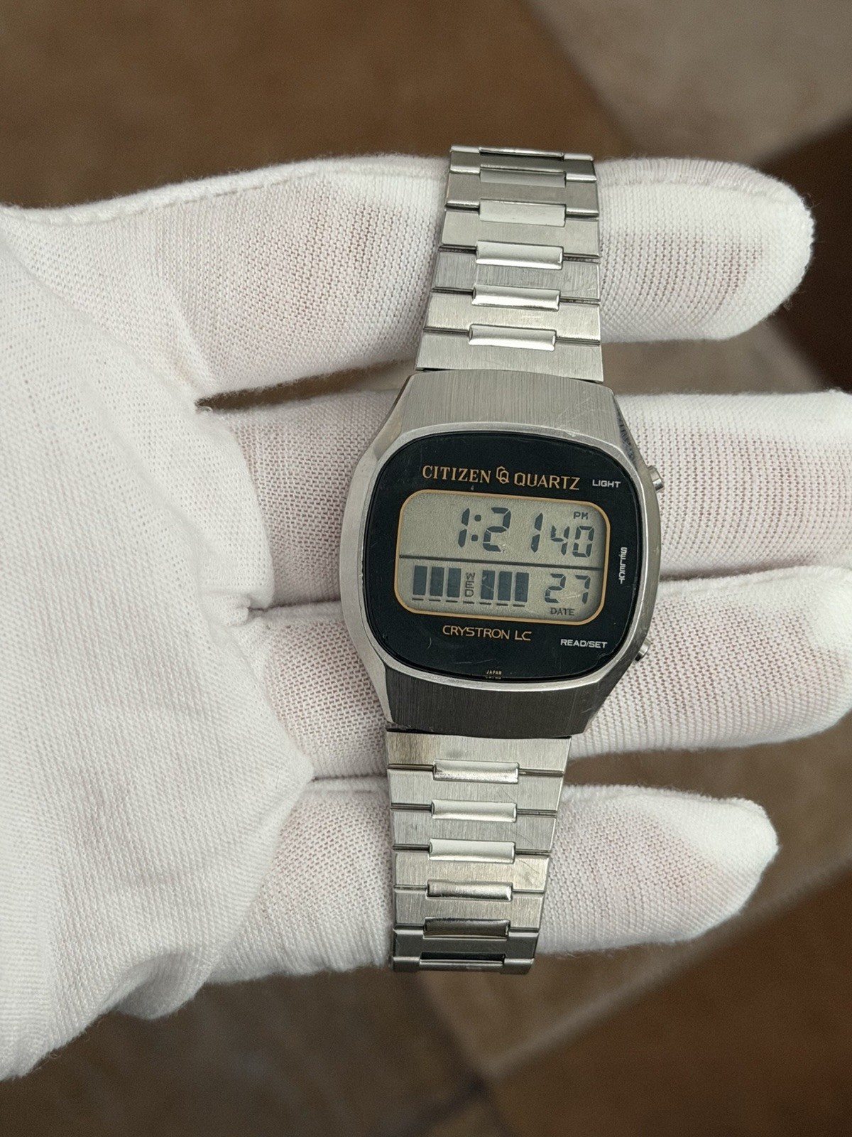 Rare Vintage Citizen Quartz Crystron LC 40-2010 Men’s Digital Watch JDM 1970s