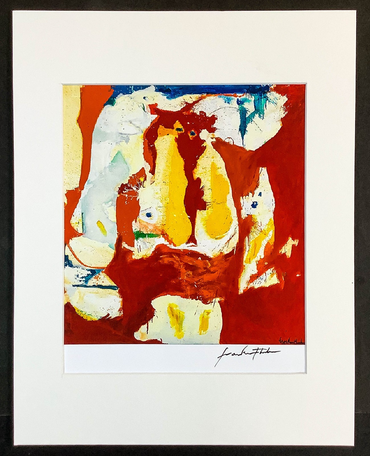 Helen Frankenthaler - Hand Signed Signature  11x14 Inch Matted FRAME READY Print