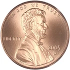 2005-D Lincoln Memorial Cent — photo from another recent sale