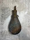 New ListingCivil War Era Brass Powder Flask with Eagle and Stars Motif Excellent Condition