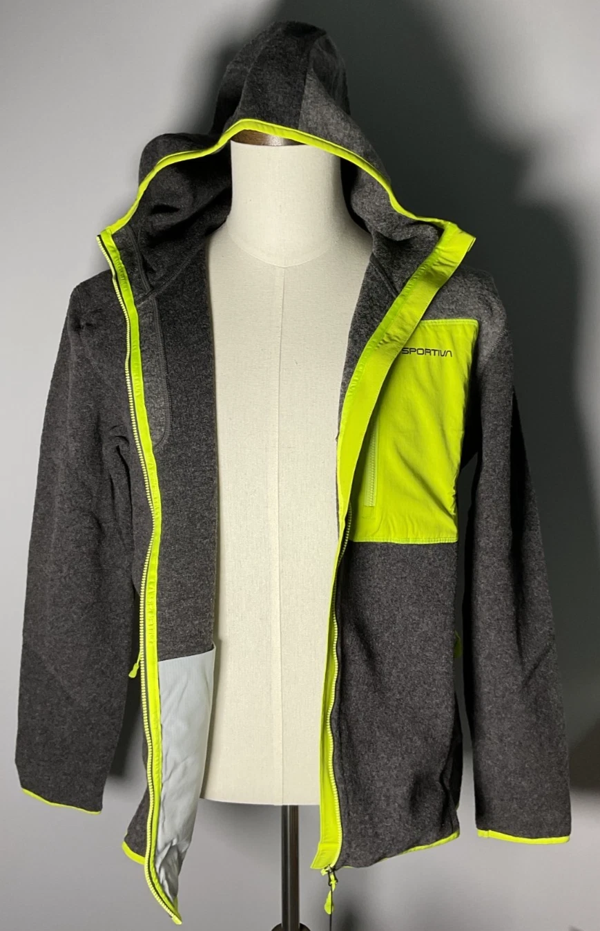 La Sportiva Agon Hoody Men's Size M Carbon/Lime Punch Jacket NWT image 5