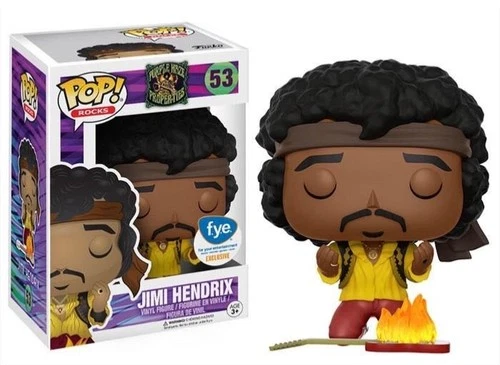 🔥Funko Pop! Rocks: JIMI HENDRIX (BURNING GUITAR) #53 EXC VAULTED PROTECTOR🔥