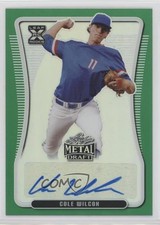 2020 Leaf Metal Draft Green Rainbow 6/10 Cole Wilcox #BA-CW1 Auto 1l2
