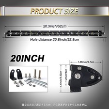 7 14 20 32 38 44 50 Single Row Slim Led Light Bar Spot Flood Combo Offroad Suv