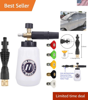 #ad Ultimate Foam Cannon with 5 Nozzle Tips Compatible with Ryobi amp; Husky Washers $57.95