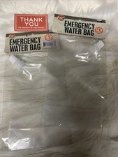 16.9 oz. Emergency Water Bag - Hiking, Camping, Survival LOT OF 2