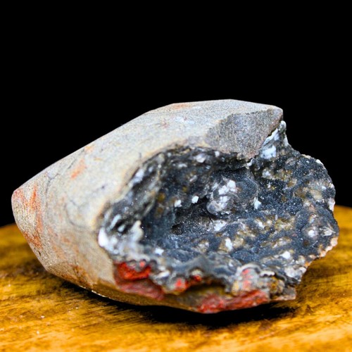 150g Natural Chalcedony w/ MM Quartz Crystal In Geode Mineral Specimen on Matrix - Picture 4 of 10
