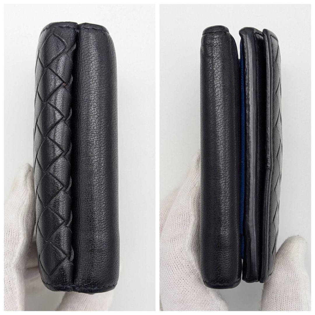 Bottega Veneta Bicolor Leather Trifold Wallet, Unisex, Compact, Excellent Japan thumbnail 12