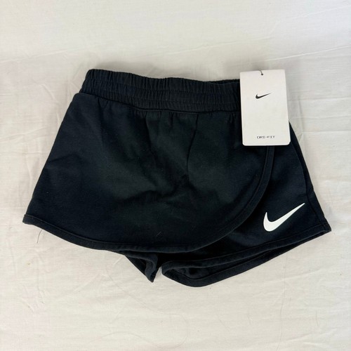 Pantaloncini Nike Breezy da bambina nuovi con etichette taglia 4 neri Dri Fit 36L794-023 atletica cheer dance
