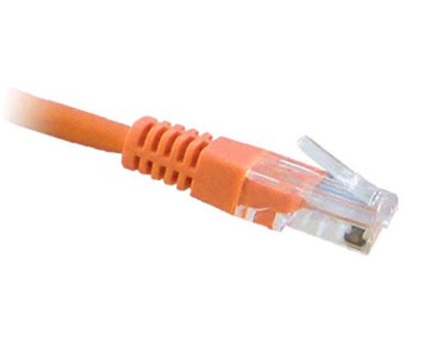 CAT5E Ethernet Patch Cable, Molded Boot, RJ45 - RJ45, 100ft - Orange