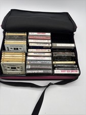 Vintage Cassette Tapes Lot with Case