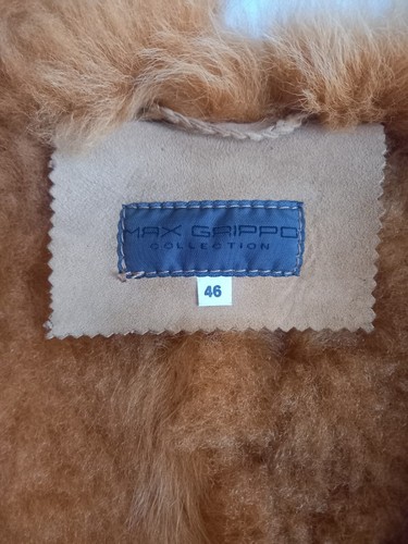 Giacca Vero Montone Shearling Pelle Camoscio Max Grippo Tg. M/ L Come Nuova - Foto 7 di 13
