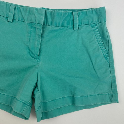 Vineyard Vines Girls Size 12 Teal Chino Flat Front Shorts Whale Preppy Stretch - Picture 3 of 9