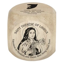 Fun Facts Wooden Religious Cube - St. Therese of Lisieux (G1537)  2 1/4" Sq