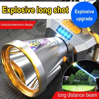 High Power LED Headlamp Super Bright Adult Motion Sensor Headlight Light DE