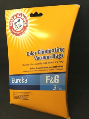 Arm And Hammer Eureka Vacuum Cleaner Bags Odor Eliminating F&G 3 Bags NEW