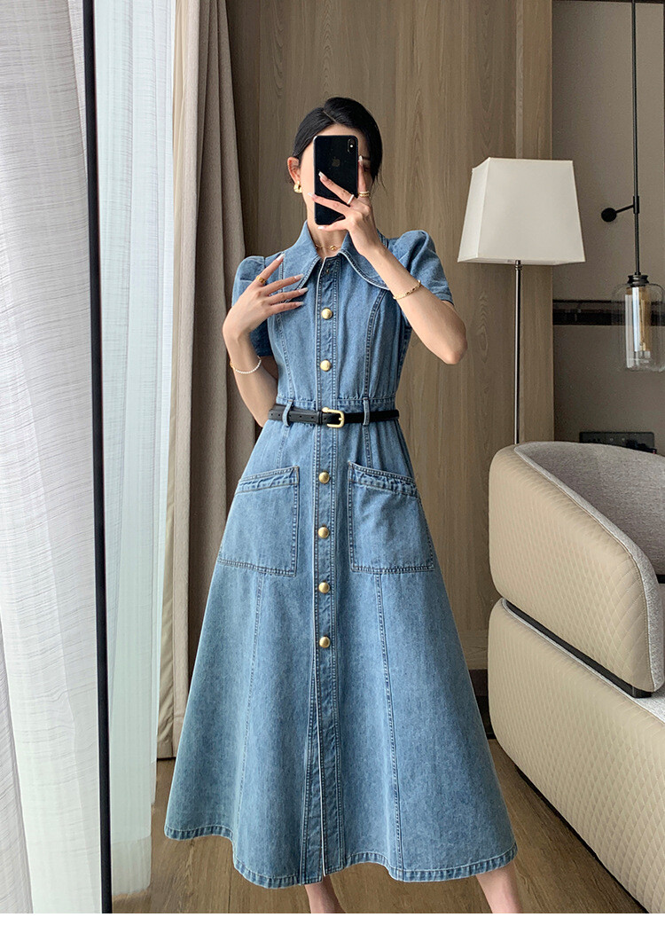 【関税&送料込】Celine Denim Mini Chemisier Dress Celine Denim Mini Dress – LOZURI®