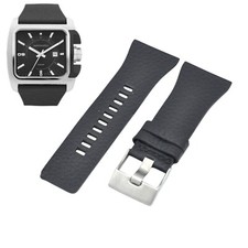 DZ1541 32mm Black Leather Watch Strap For Diesel