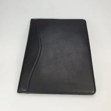 Scully Black Plonge Leather Writing Pad Cover (5012)