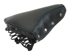 NEW! 10" LONG ABSOLUTE GENUINE VINYL TOURING BICYCLE SADDLE WITH SPRING IN BLACK