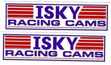 Isky Cams Racing Decals Sticker Set Of 2 Blue White Vinyl 7 Inches Long