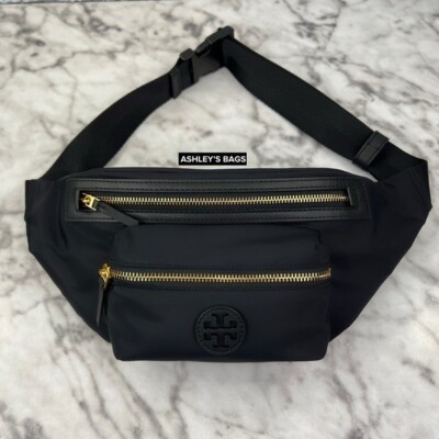 Tory Burch Nylon Belt Bag Fanny Pack In Black