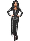 Ladies Skeleton Bones Skull Scary Zombie Halloween Fancy Dress Up Horror Costume