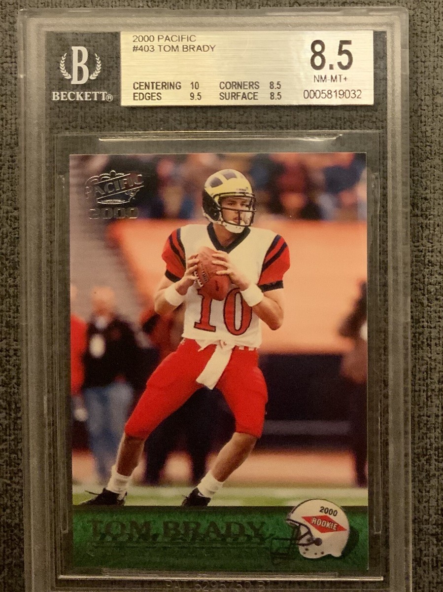TOM BRADY 2000 PACIFIC ROOKIE CARD BGS 8.5 INVEST GREATEST