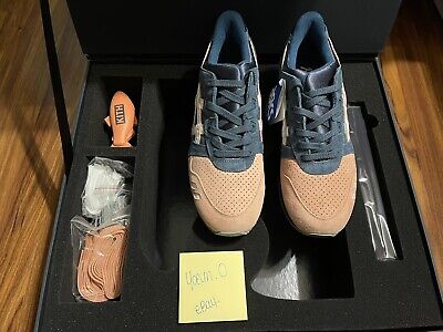 tarwe klein versneller Asics Gel Lyte III 3 Kith Ronnie Fieg Salmon Toe 2.0 Navy MIJ Special Box  Socks | eBay