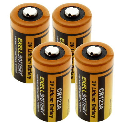 4PK 3.0V 1700mAh CR123A Lithium Battery Compatible with BR2/3A DL123A, EL123AP