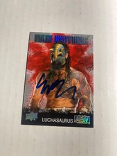 AEW LUCHASAURUS Signed Card Dynamite Rampage