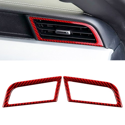 34Pcs Red Carbon Fiber Interior Full Set Cover Trim For Ford Mustang 2015-2019 - Picture 6 of 10