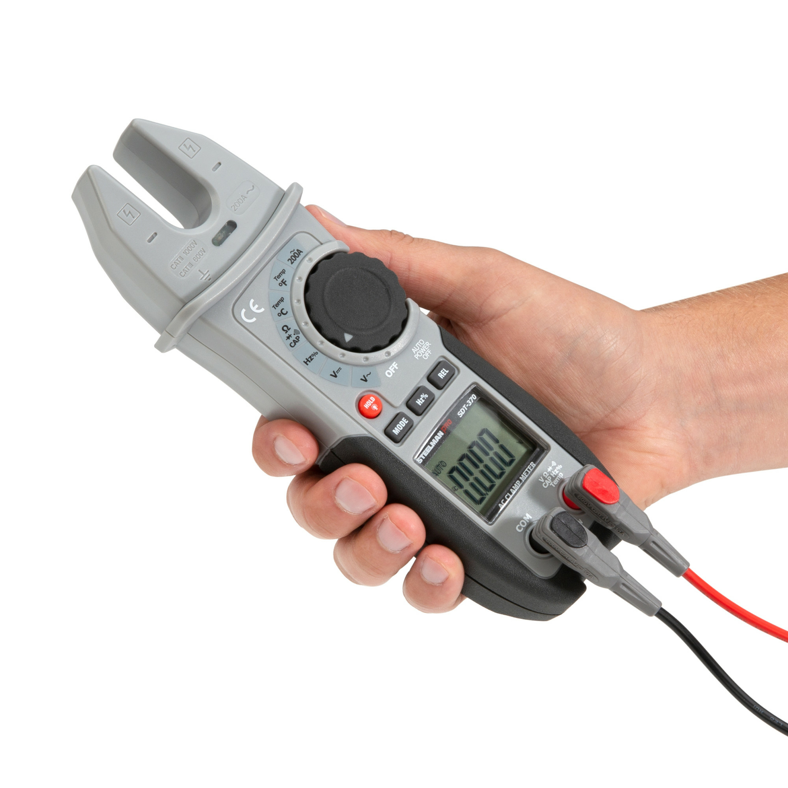 Steelman Pro 600 Volt 200Amp Heavy Duty True RMS Open Jaw Clamp Meter