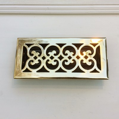 Luftgitter Kamin Warmluftgitter Abluft Gitter Belüftung Messing