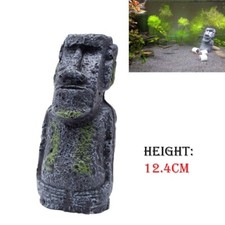Easter Island Mini Statue Fish Tank Aquarium Decoration Ornament Accessory