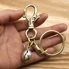 Brass Keychains Keyrings Pants Clasps Wallet Key Holder With Pistachio Pendant