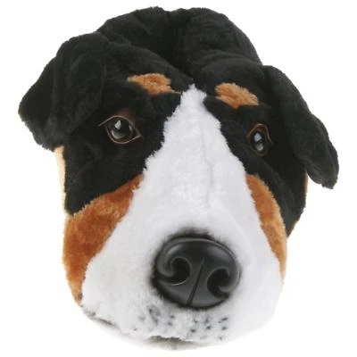 Berner Sennen Hund Tier Hausschuhe Pantoffel Schlappen Schwarz Herren Damen